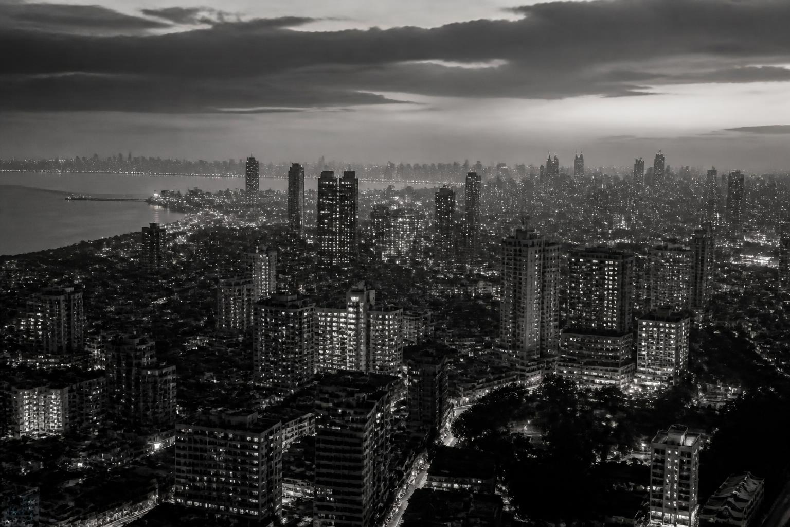 A metropolitan skyline at twilight